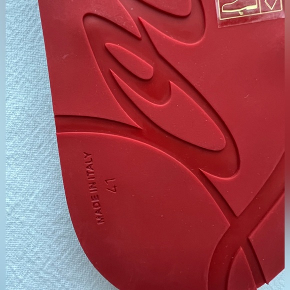 New Christian Louboutin Loubi Flip Flop in Black size 41 - Picture 10 of 12